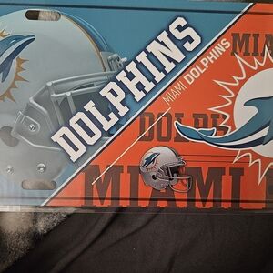 Miami Dolphins License Plate Cover